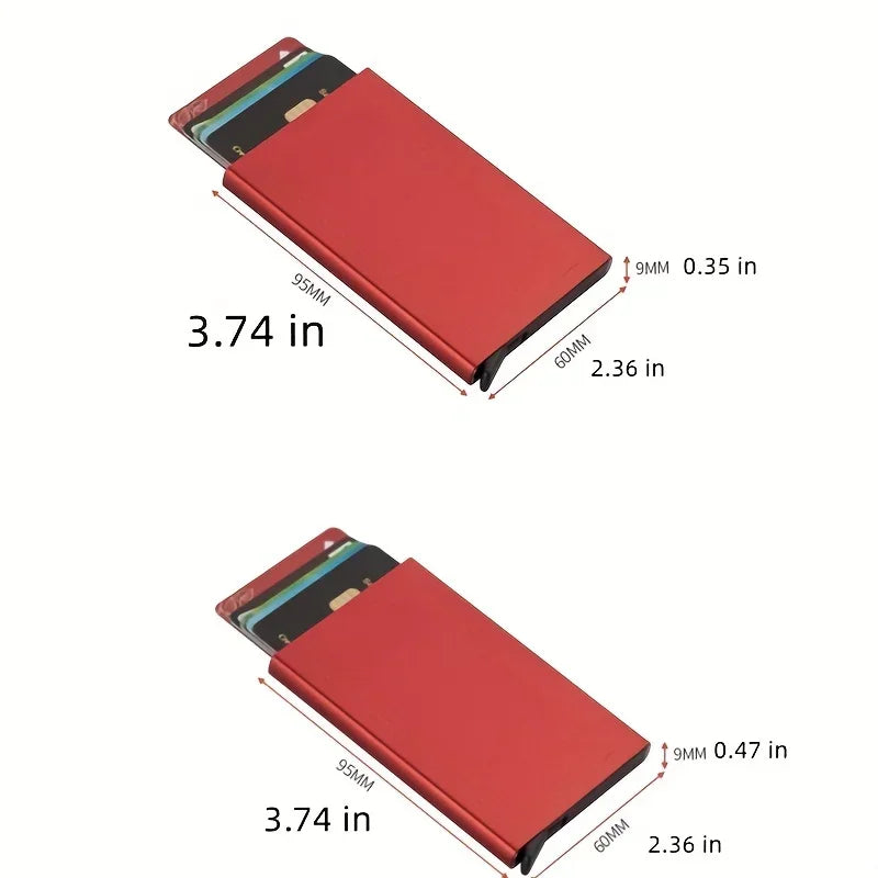 VaultPro Slim RFID-Blocking Metal Wallet – Anti-Theft Aluminum Credit Card Case for Men & Women