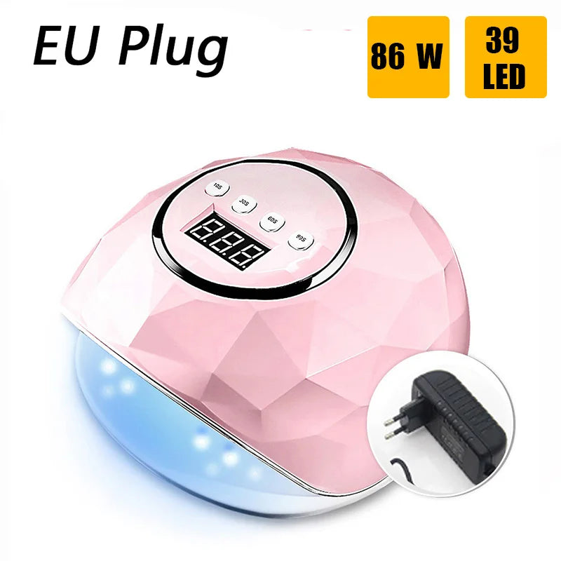 UV LED Nail Lamp with LCD Display – Professional Gel Nail Dryer with Memory Timer