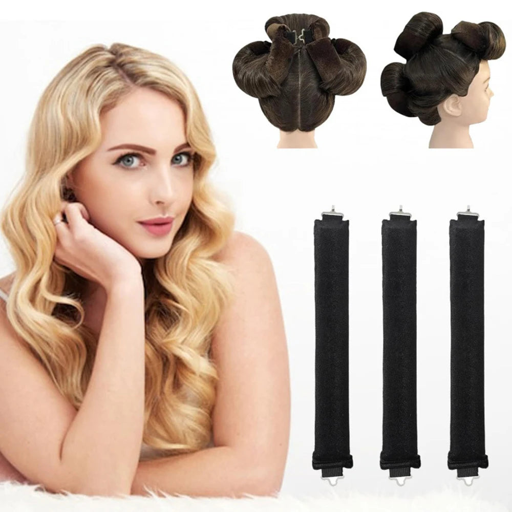 Heatless Hair Curling Rod Headband – Overnight Soft Hair Curlers for Natural No-Heat Waves