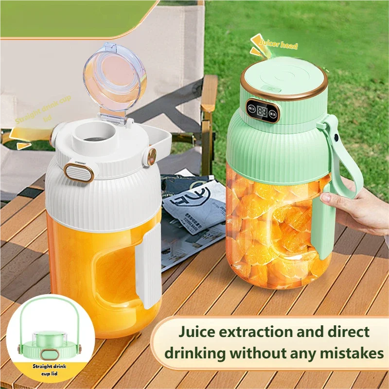 Portable Electric Fruit Juicer & Smoothie Blender – High-Capacity USB Rechargeable Mixer