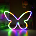 Aesthetic Butterfly & Heart LED Neon Sign | Dimmable Wall Decor for Bedroom, Parties & Gifts