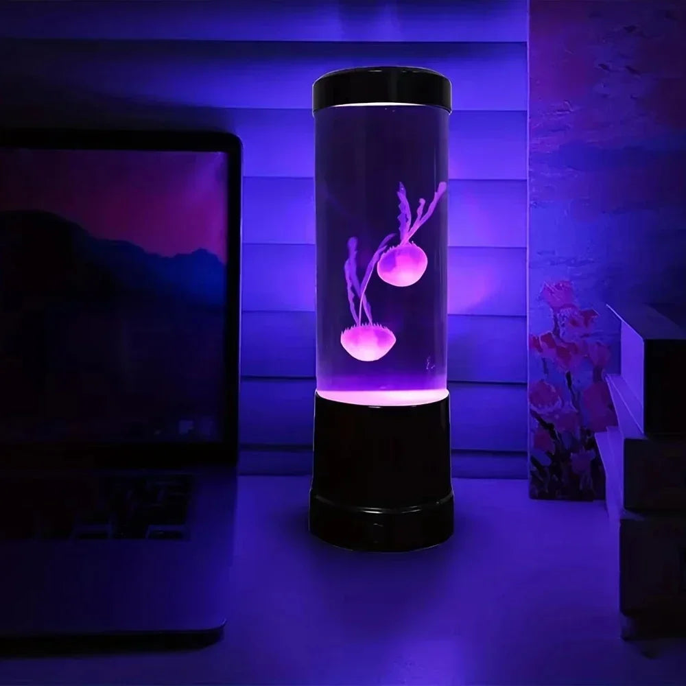 Jellyfish LED Mood Lamp – Remote-Controlled Color-Changing Aquarium for Home & Office Decor