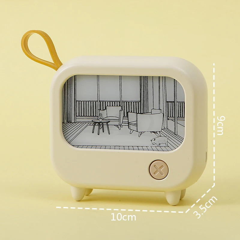 Retro TV LED Night Light – Cute Mini Desk Lamp for Kids Bedroom & Home Decor