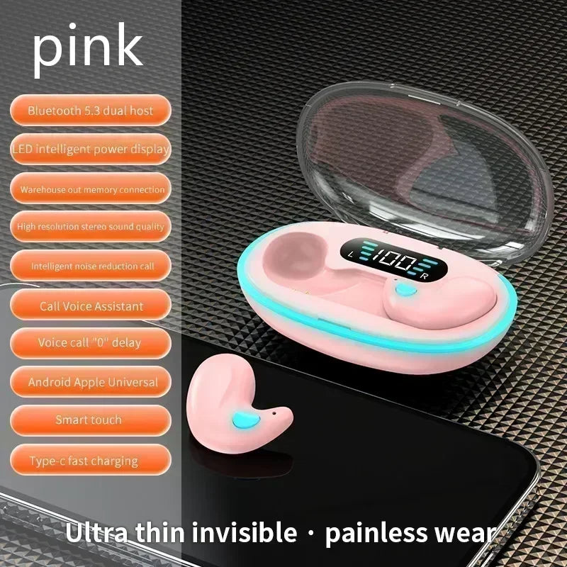 DreamFloat™ X55 Ultra-Mini Sleeping Earbuds – Invisible Bluetooth 5.3 Headphones for Sleep, Work & Focus