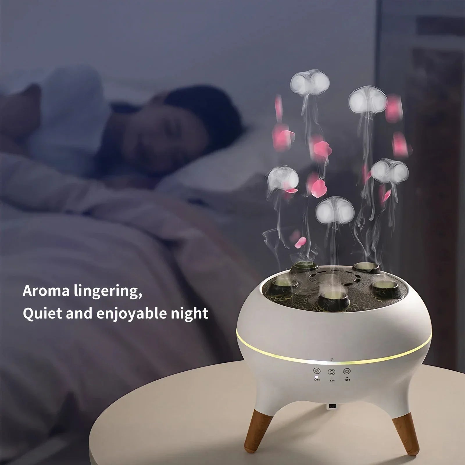 Jellyfish Mist Humidifier – Quiet Aromatherapy Diffuser with Color-Changing LED Lights