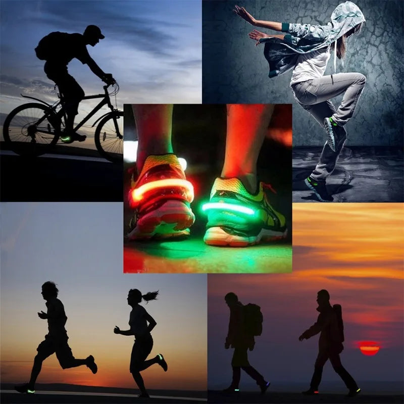 LED Shoe Clip Safety Light – Rechargeable RGB Running & Cycling Visibility Light