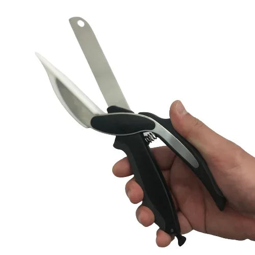 SwiftCut 2-in-1 Kitchen Scissors – Handheld Food Chopper & Built-in Cutting Board for Effortless Meal Prep