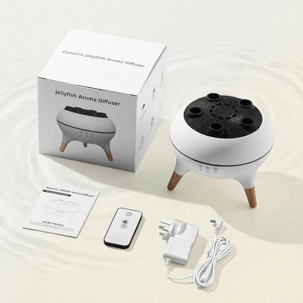 Jellyfish Mist Humidifier – Quiet Aromatherapy Diffuser with Color-Changing LED Lights