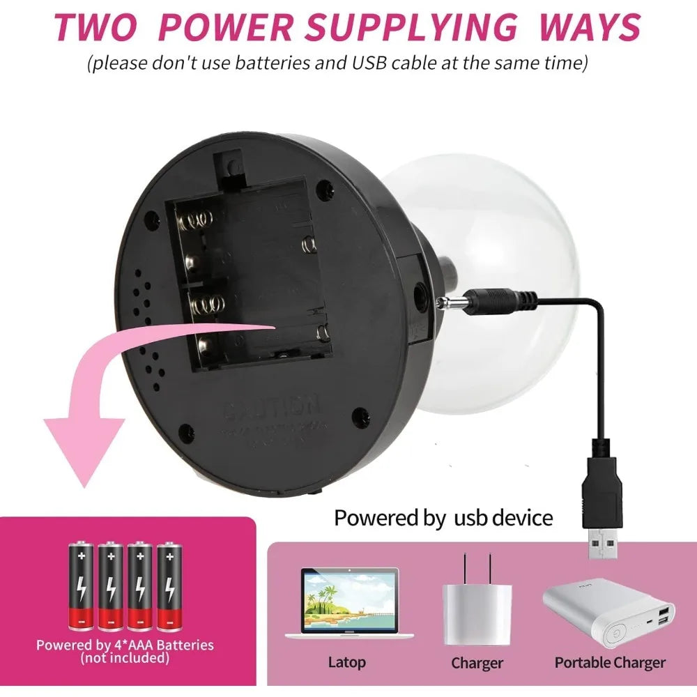3" Touch Plasma Ball Lamp – Interactive LED Lightning Globe Night Light for Bedroom & Desk Decor