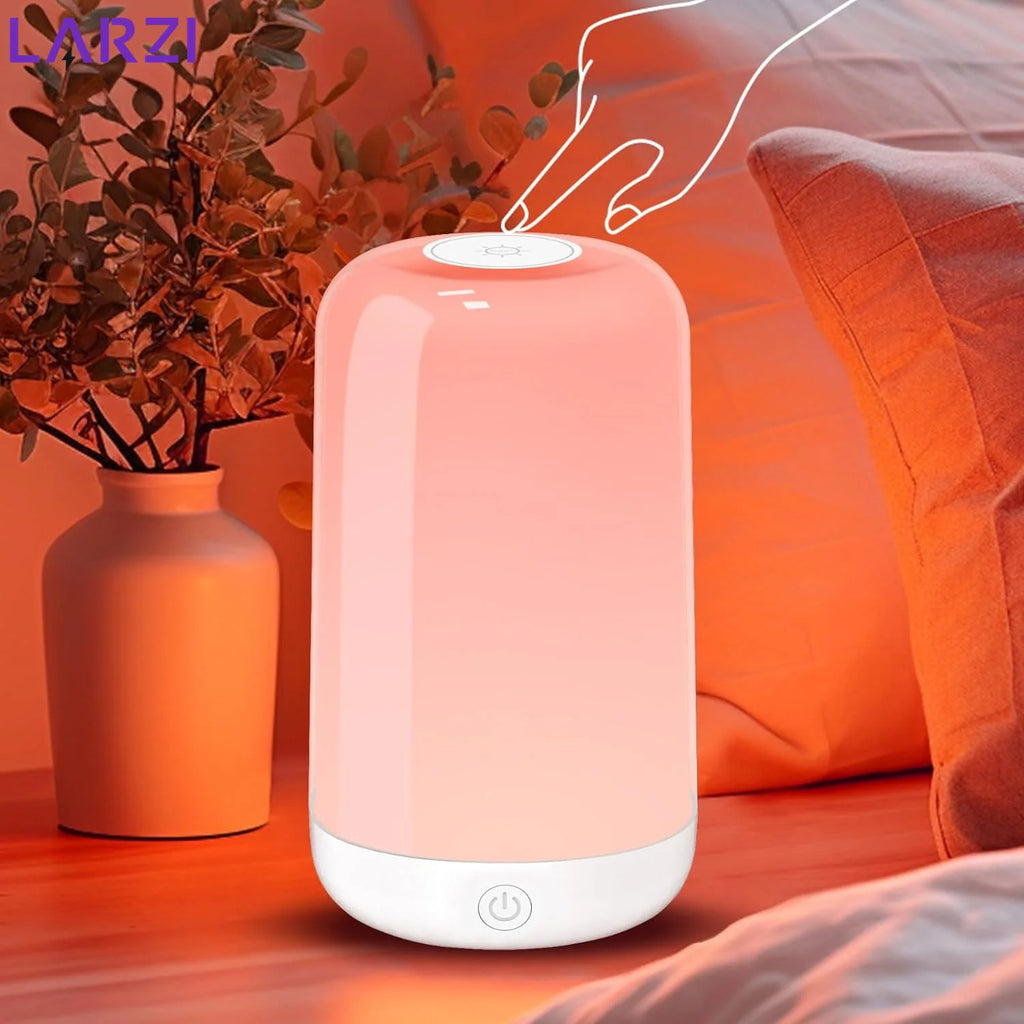 Smart Touch LED Bedside Lamp – Dimmable RGB Night Light with Bluetooth Connectivity & Rechargeable Battery
