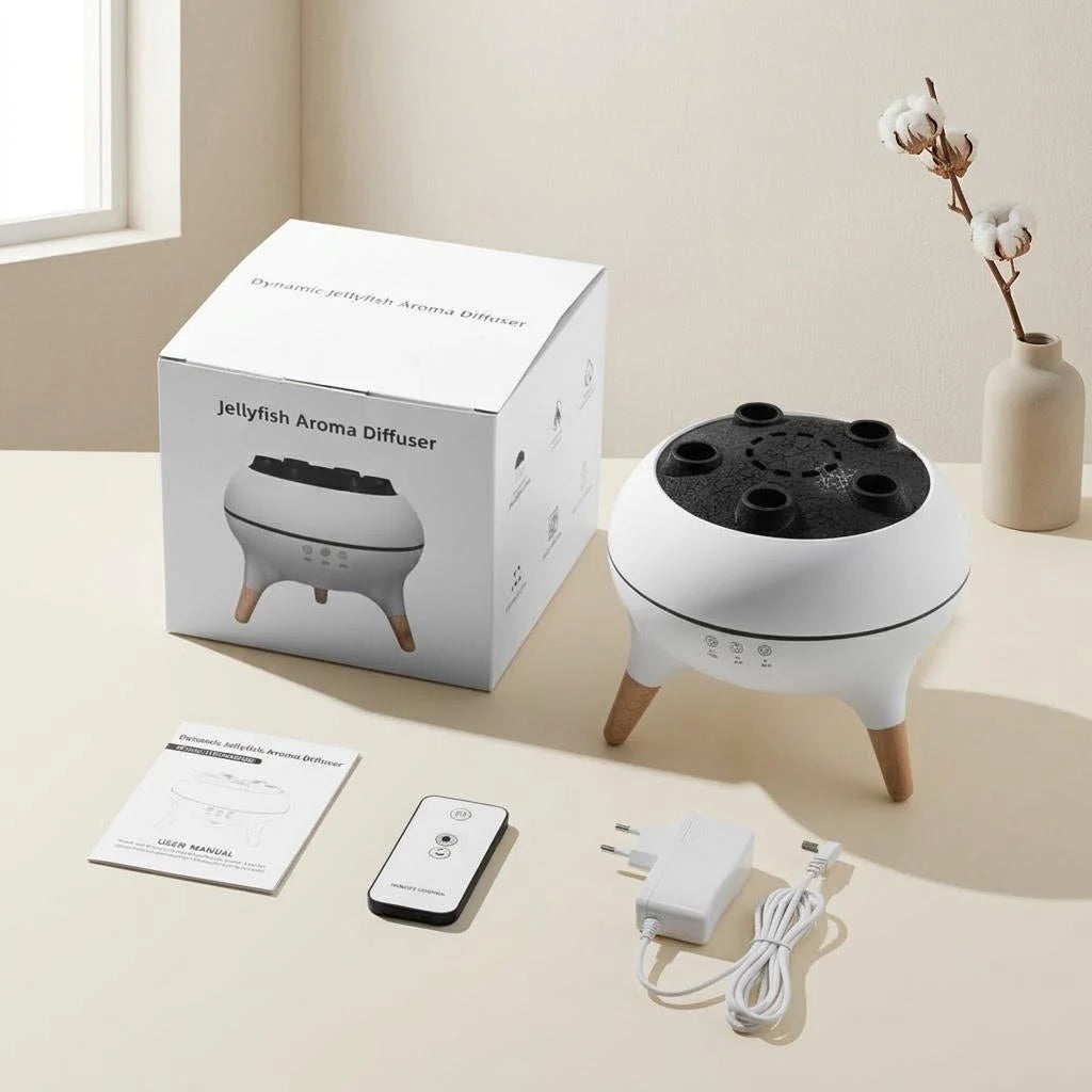 Jellyfish Mist Humidifier – Quiet Aromatherapy Diffuser with Color-Changing LED Lights