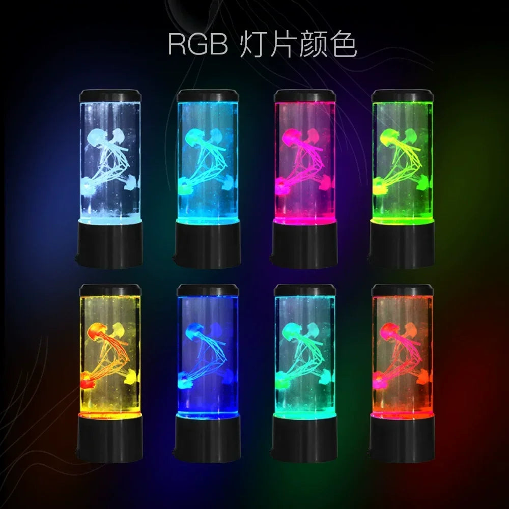 Jellyfish LED Mood Lamp – Remote-Controlled Color-Changing Aquarium for Home & Office Decor