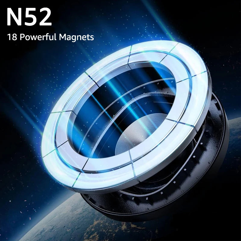 Magnetic Car Phone Mount – 360° Rotating MagSafe Compatible Dashboard Phone Holder