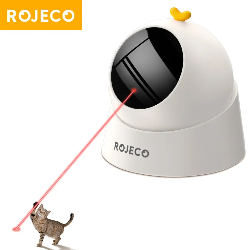 ROJECO Automatic Cat Laser Toy – Interactive Smart Laser Pet Toy with Adjustable Modes