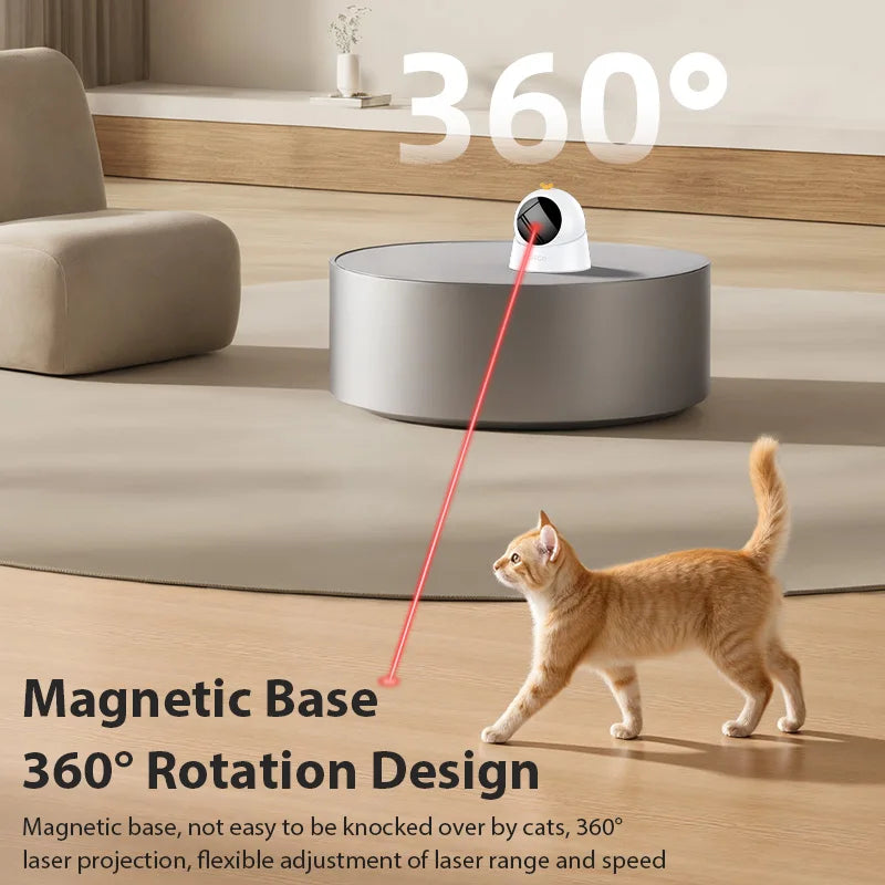 ROJECO Automatic Cat Laser Toy – Interactive Smart Laser Pet Toy with Adjustable Modes