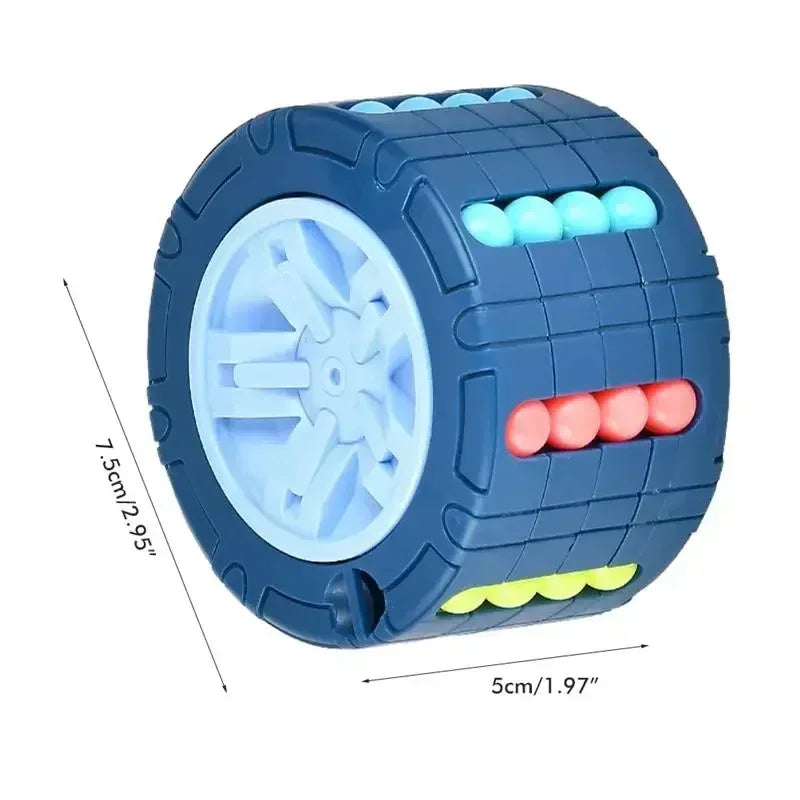 3D Cylinder Bean Puzzle & Fidget Spinner – Rotating Slide Logic Game for Stress Relief & Focus