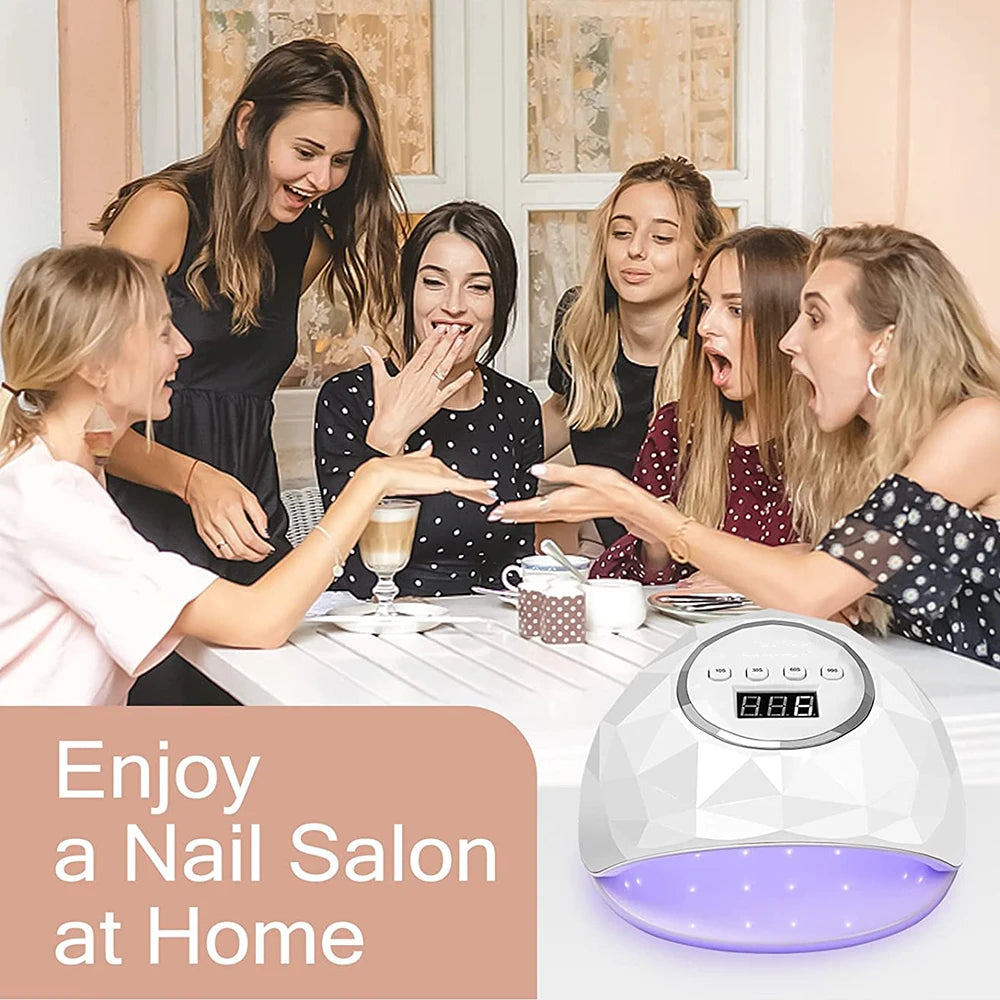 UV LED Nail Lamp with LCD Display – Professional Gel Nail Dryer with Memory Timer