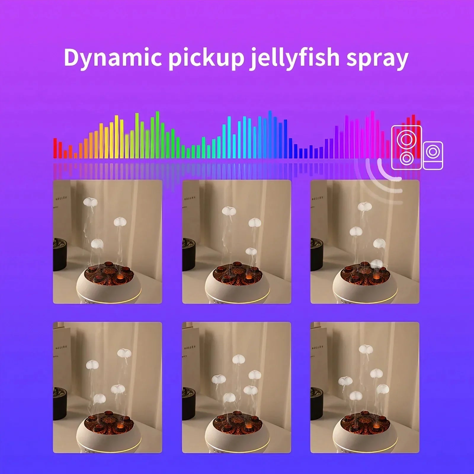Jellyfish Mist Humidifier – Quiet Aromatherapy Diffuser with Color-Changing LED Lights