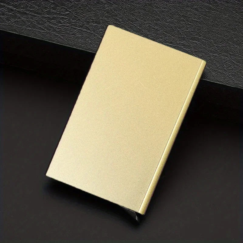 VaultPro Slim RFID-Blocking Metal Wallet – Anti-Theft Aluminum Credit Card Case for Men & Women