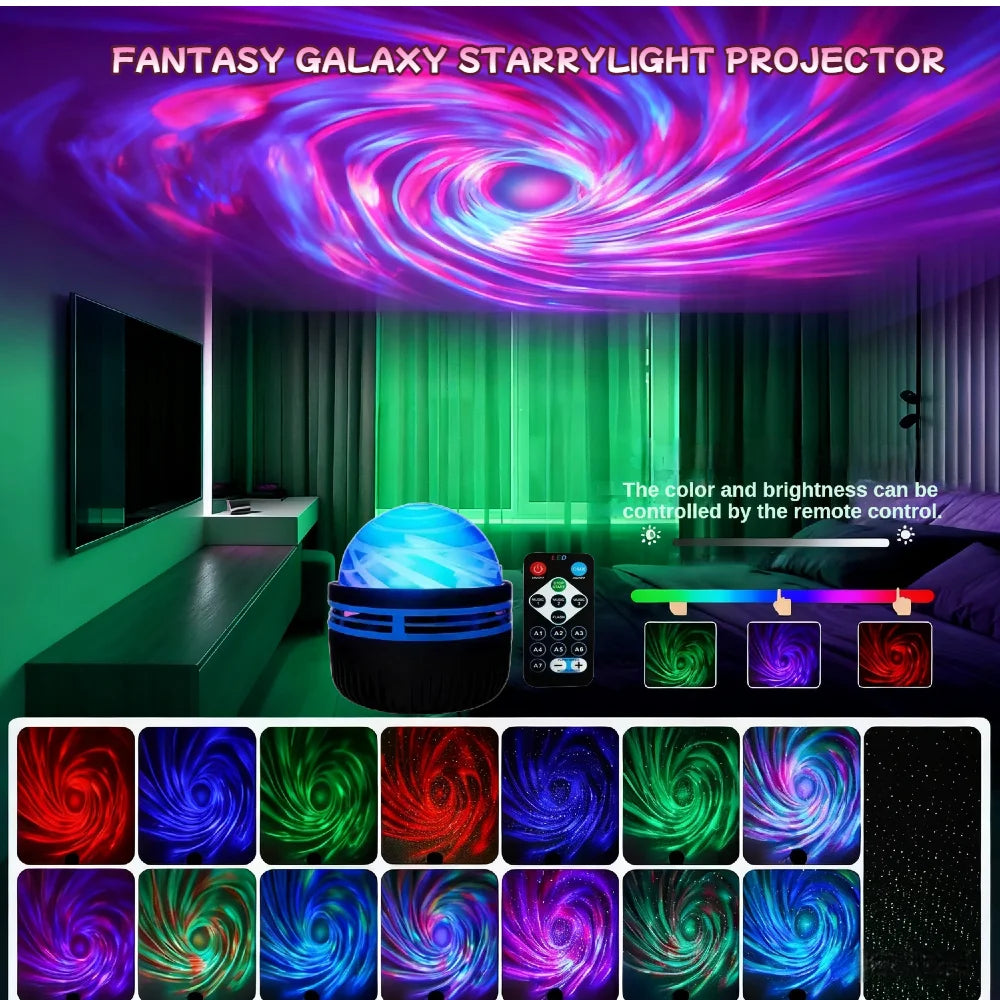 Galaxy Projector – LED Starry Night Light with Nebula Effects