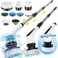 9-in-1 Electric Spin Cleaning Brush – Cordless Shower Scrubber with 9 Replaceable Heads & Adjustable Handle