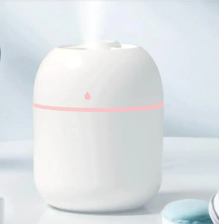 ZenMist 250ML Mini USB Air Humidifier – Ultrasonic Aroma Diffuser with LED Ambiance Light for Home & Car