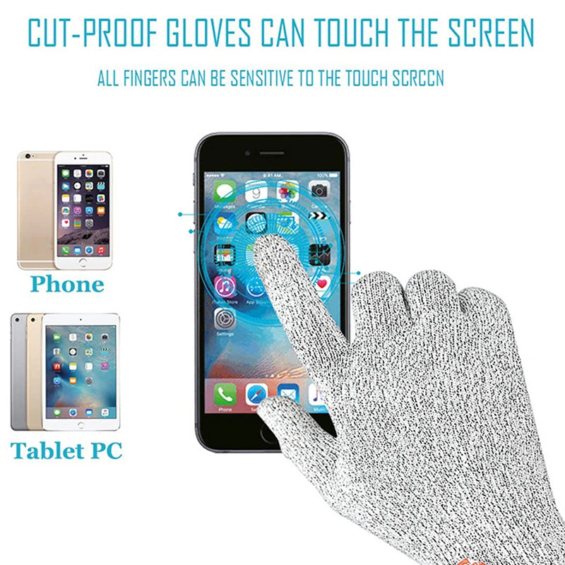 IronGrip Level 5 Cut-Resistant Gloves – HPPE High-Strength Safety Protection for Kitchen, Woodworking & Fishing