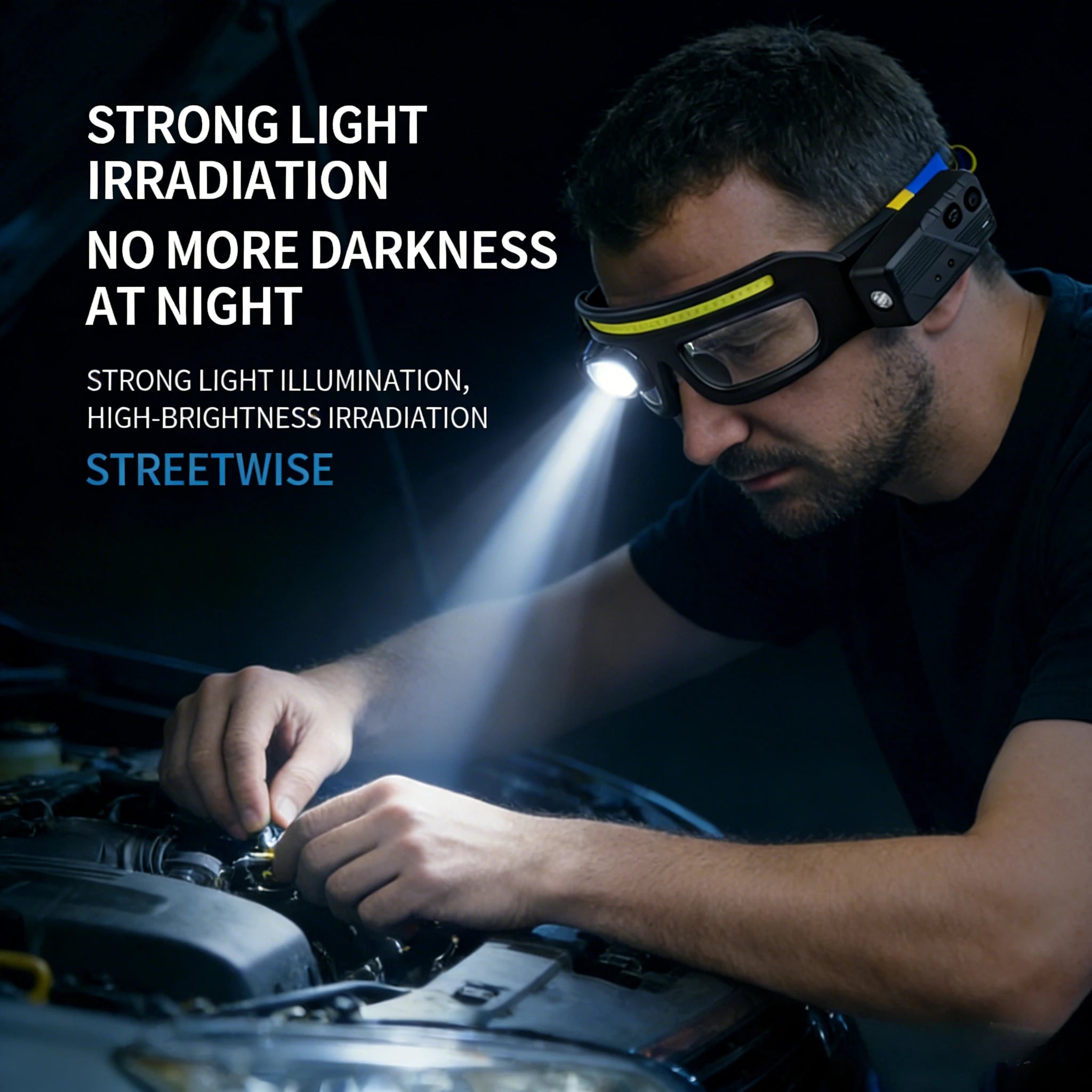Rechargeable LED Headlamp – Adjustable Outdoor Headlight with Multiple Brightness Modes