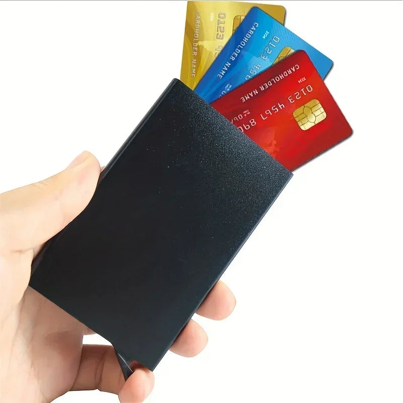 VaultPro Slim RFID-Blocking Metal Wallet – Anti-Theft Aluminum Credit Card Case for Men & Women