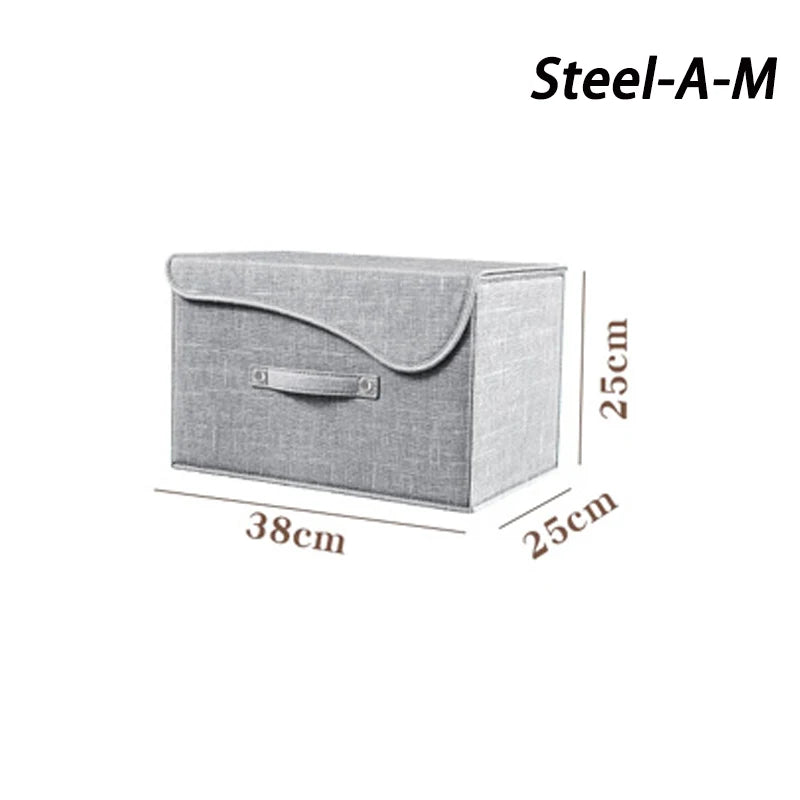 Large Foldable Storage Box with Lid – Heavy Duty Wardrobe Organizer for Clothes & Toys