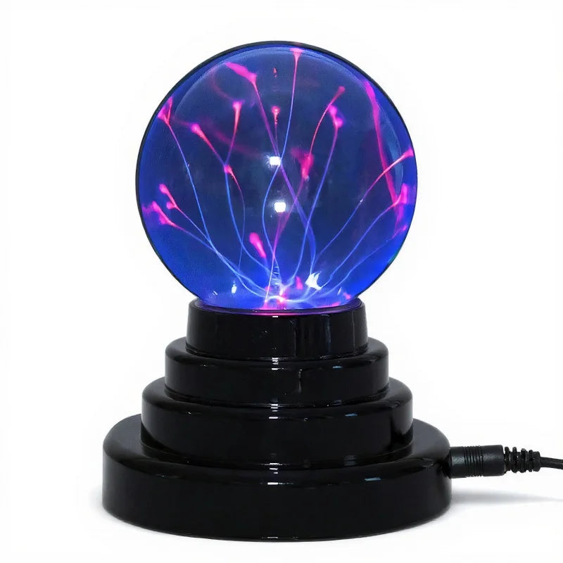 3" Touch Plasma Ball Lamp – Interactive LED Lightning Globe Night Light for Bedroom & Desk Decor