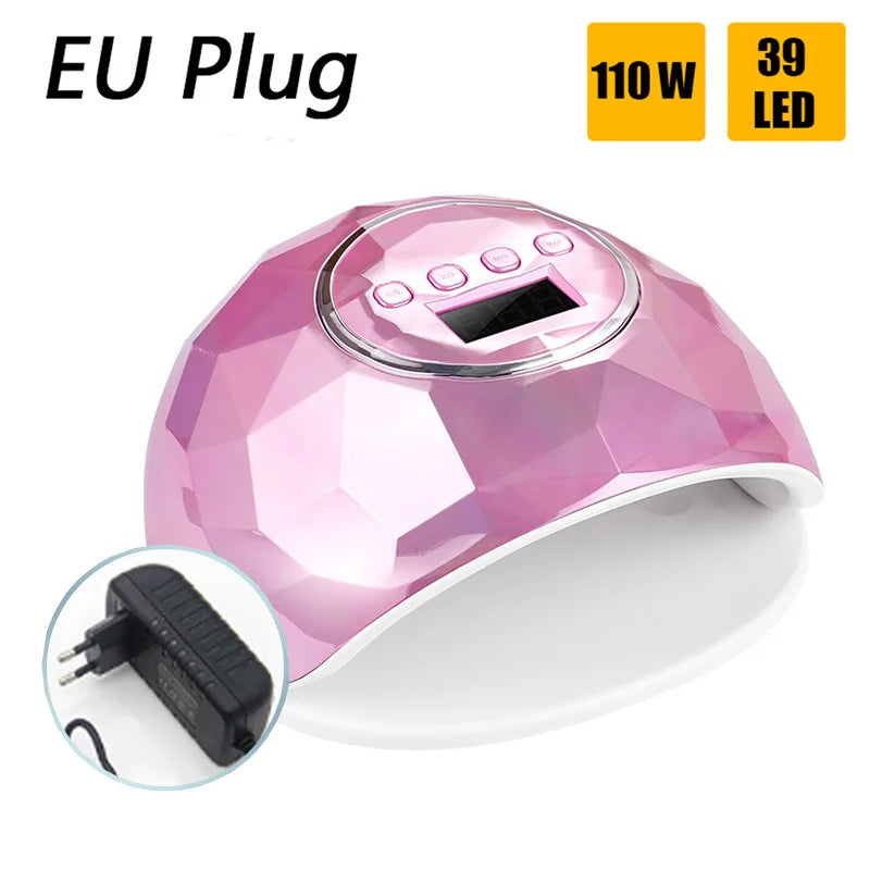 UV LED Nail Lamp with LCD Display – Professional Gel Nail Dryer with Memory Timer
