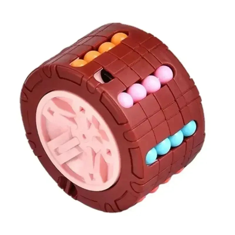 3D Cylinder Bean Puzzle & Fidget Spinner – Rotating Slide Logic Game for Stress Relief & Focus