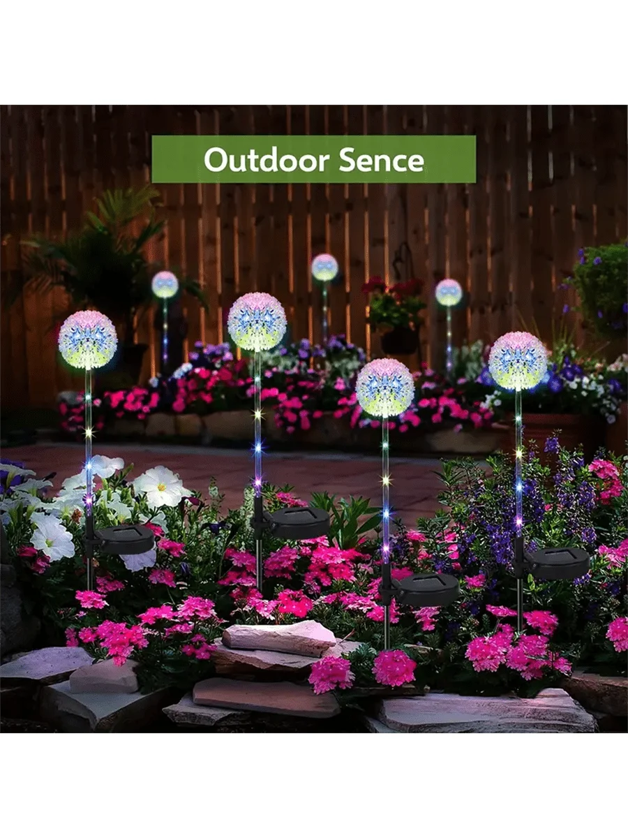 Solar Dandelion Garden Stake Lights – Waterproof LED Landscape Decor for Patios & Walkways