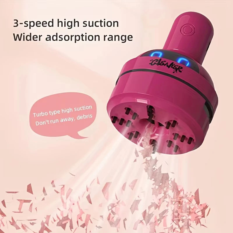 Mini Desktop Vacuum Cleaner – USB Rechargeable 3-Speed Keyboard & Desk Dust Cleaner