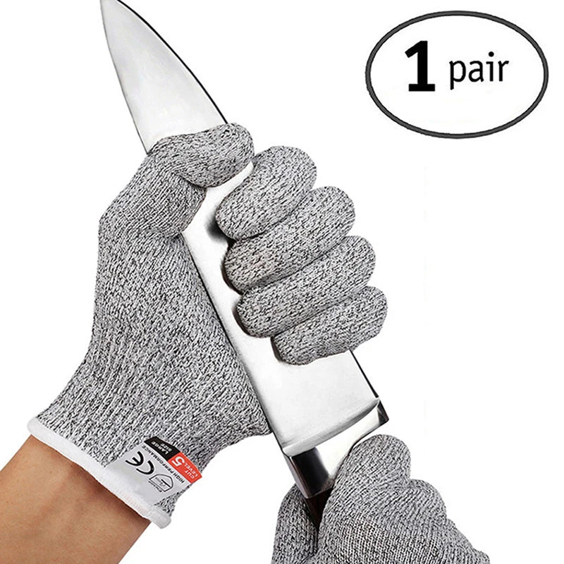 IronGrip Level 5 Cut-Resistant Gloves – HPPE High-Strength Safety Protection for Kitchen, Woodworking & Fishing