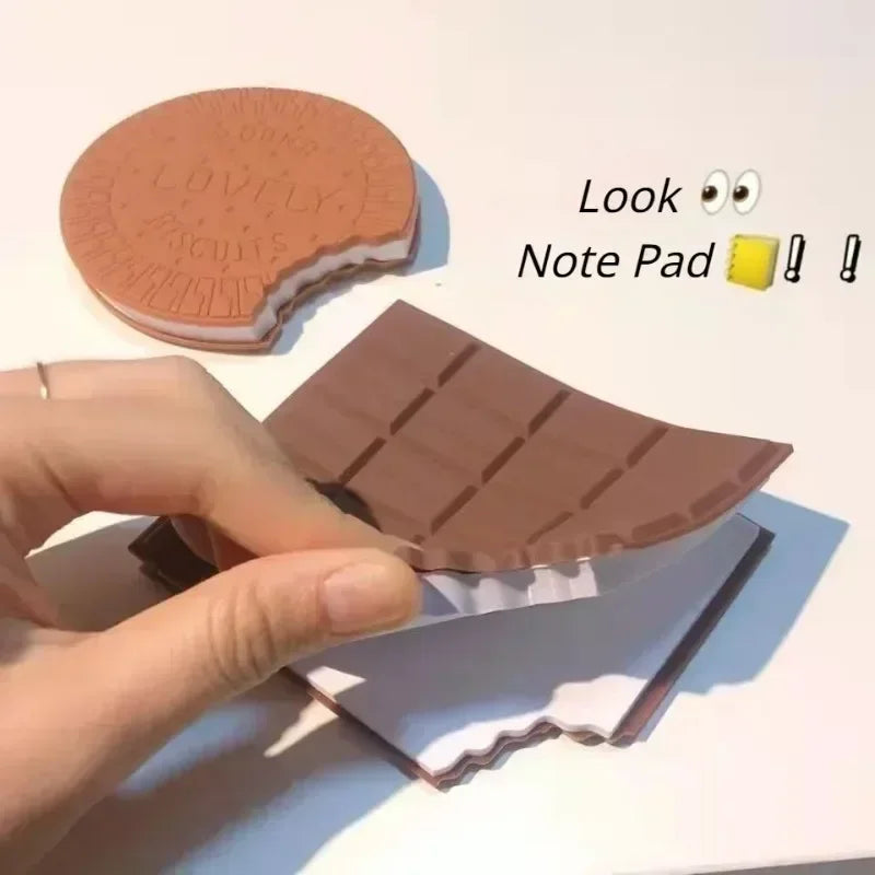 Realistic Cookie & Chocolate Pocket Notebook – Scented-Style Mini Stationery for Foodies & Students