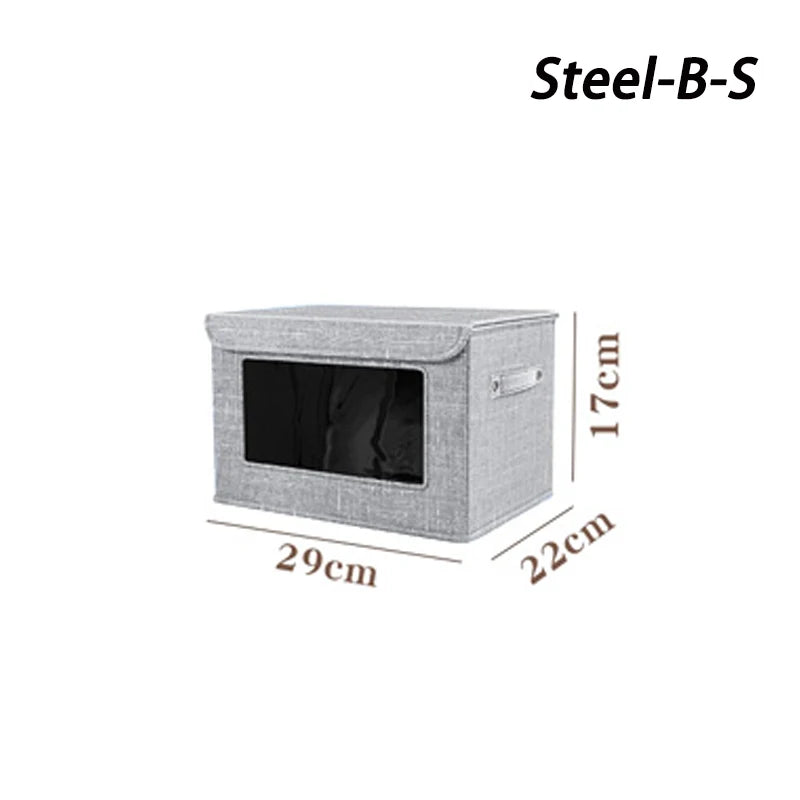 Large Foldable Storage Box with Lid – Heavy Duty Wardrobe Organizer for Clothes & Toys
