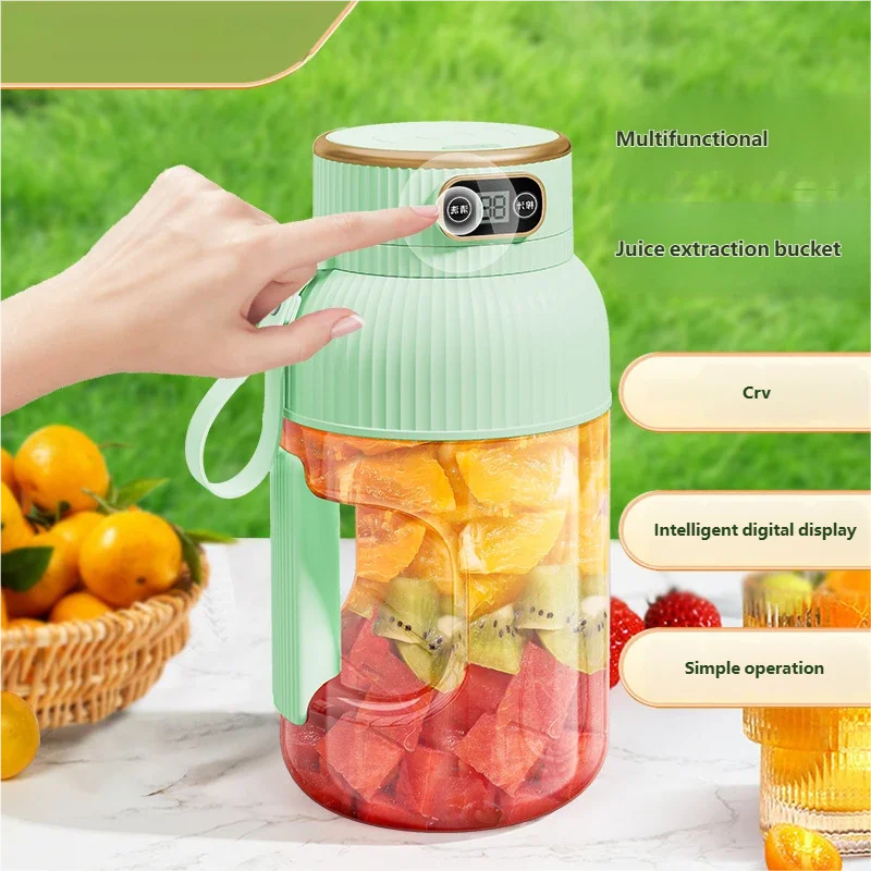 Portable Electric Fruit Juicer & Smoothie Blender – High-Capacity USB Rechargeable Mixer