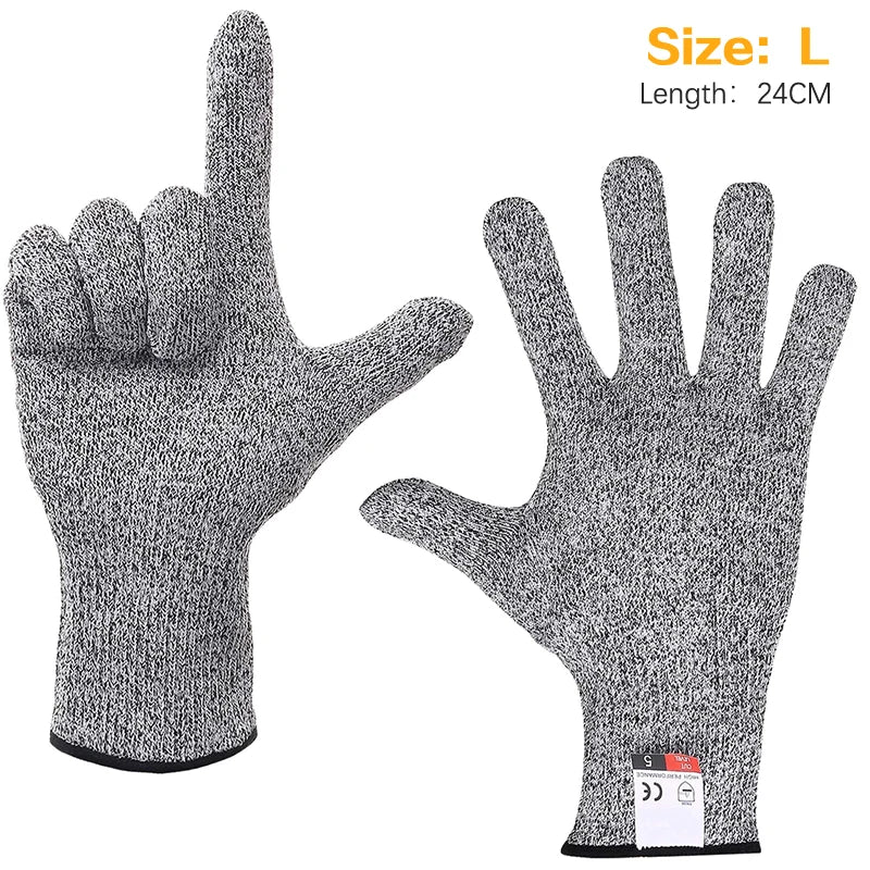IronGrip Level 5 Cut-Resistant Gloves – HPPE High-Strength Safety Protection for Kitchen, Woodworking & Fishing