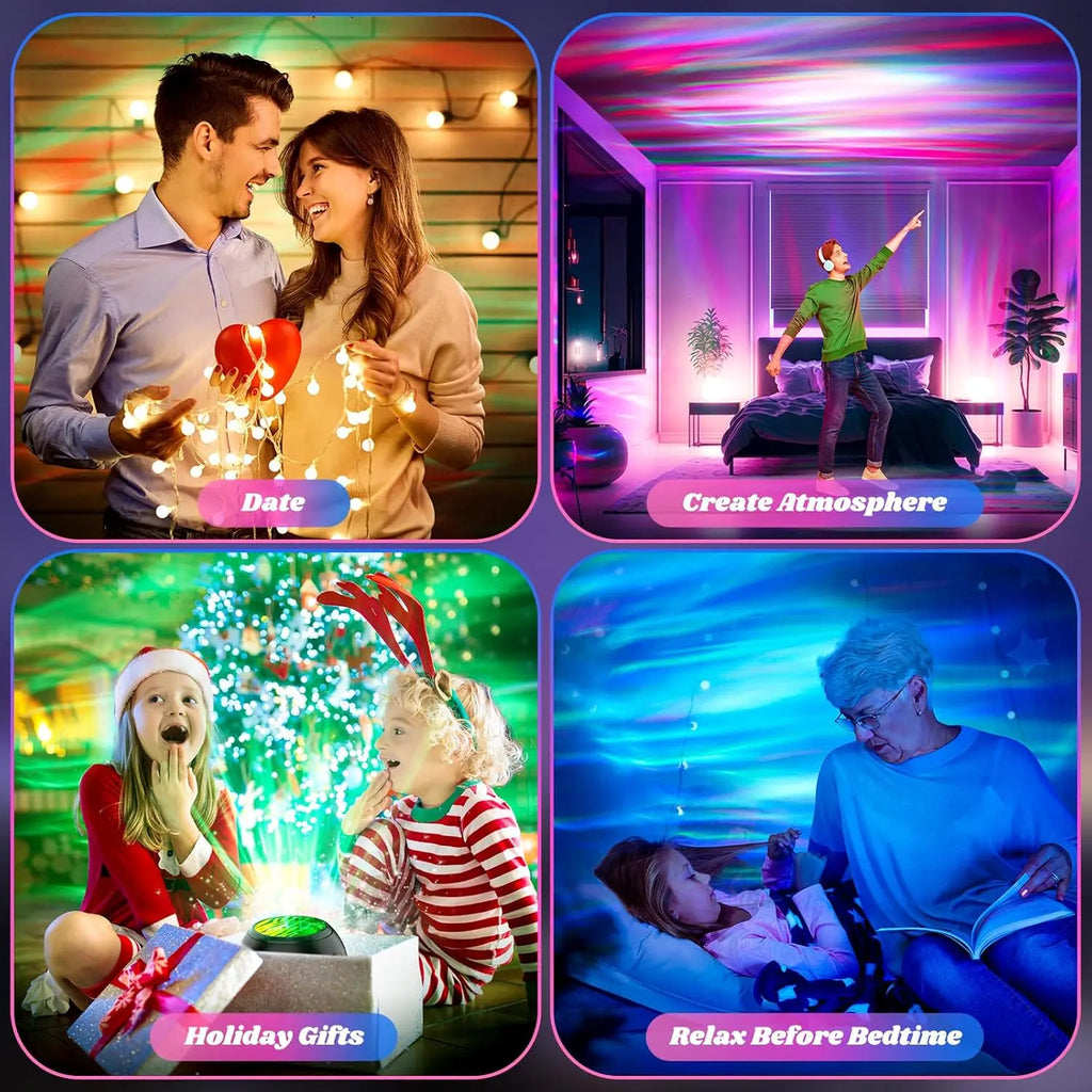 Galaxy Projector – LED Starry Night Light with Nebula Effects