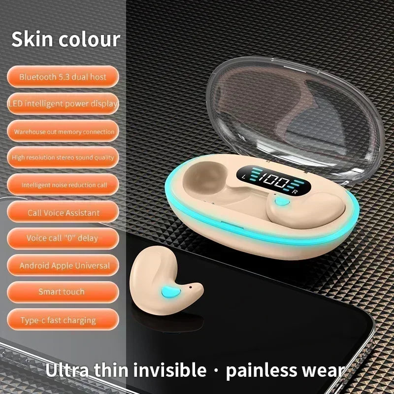 DreamFloat™ X55 Ultra-Mini Sleeping Earbuds – Invisible Bluetooth 5.3 Headphones for Sleep, Work & Focus
