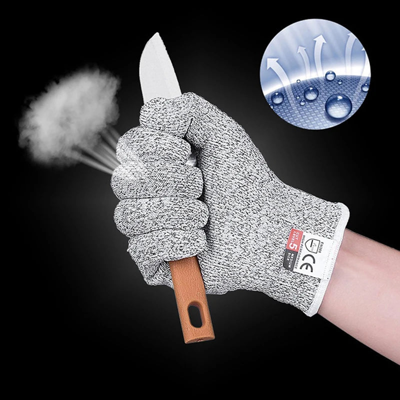 IronGrip Level 5 Cut-Resistant Gloves – HPPE High-Strength Safety Protection for Kitchen, Woodworking & Fishing